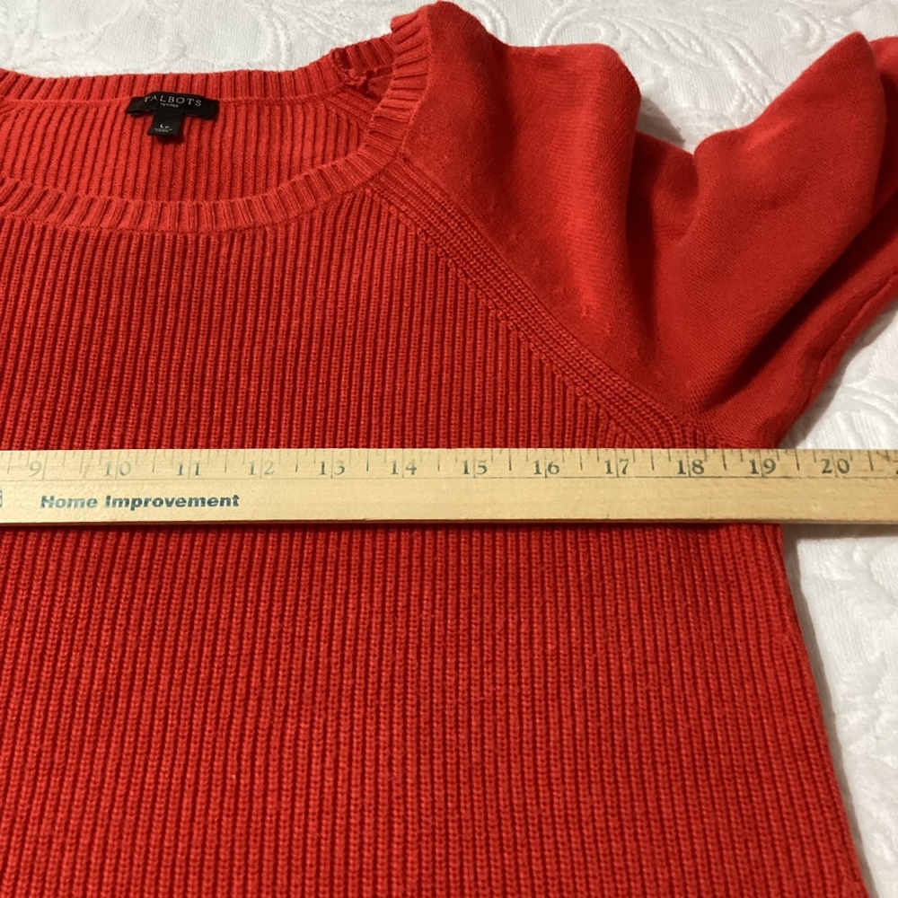 Talbots Red Pullover Ladies Rib Knit Sweater - Picture 9 of 10
